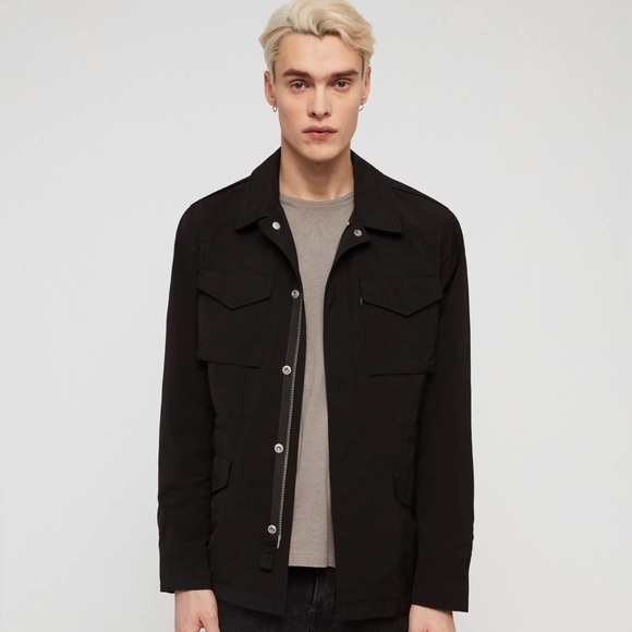 Allsaints Jacket 4 Pocket Detail Black - Picture 1 of 7